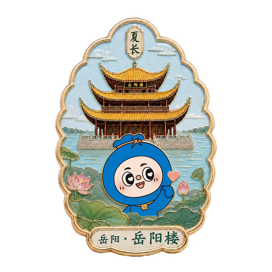 夏长 · 岳阳岳阳楼冰箱贴设计